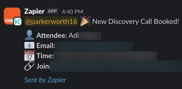 Positive reply notification from a live IronPeak campaign; identifying details redacted